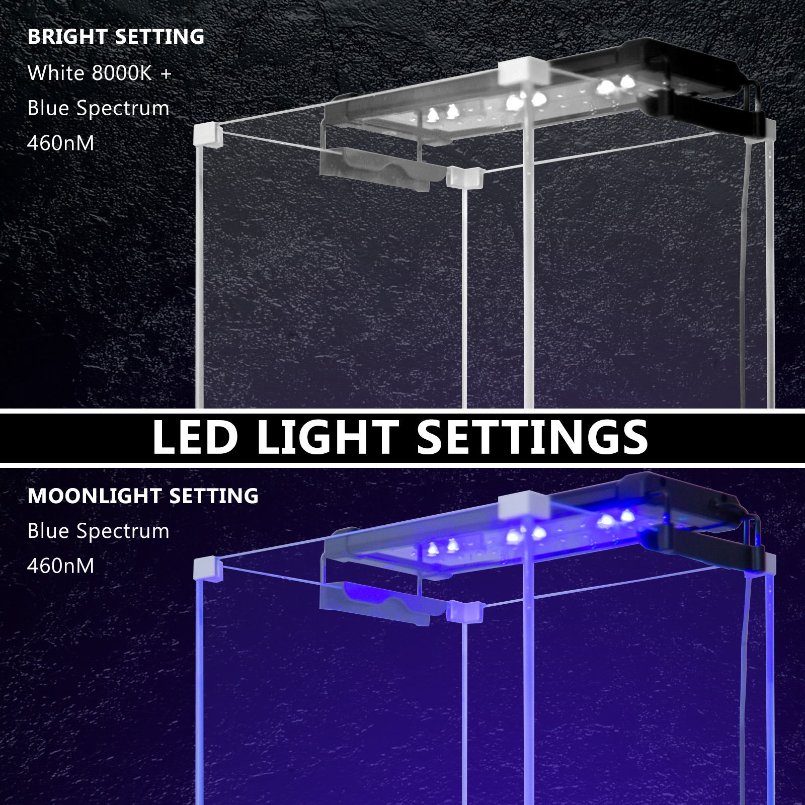 Dynamic Power 2 Set 6W Aquarium Blue White LED Light for Tank 30-50cm - Pet And Farm