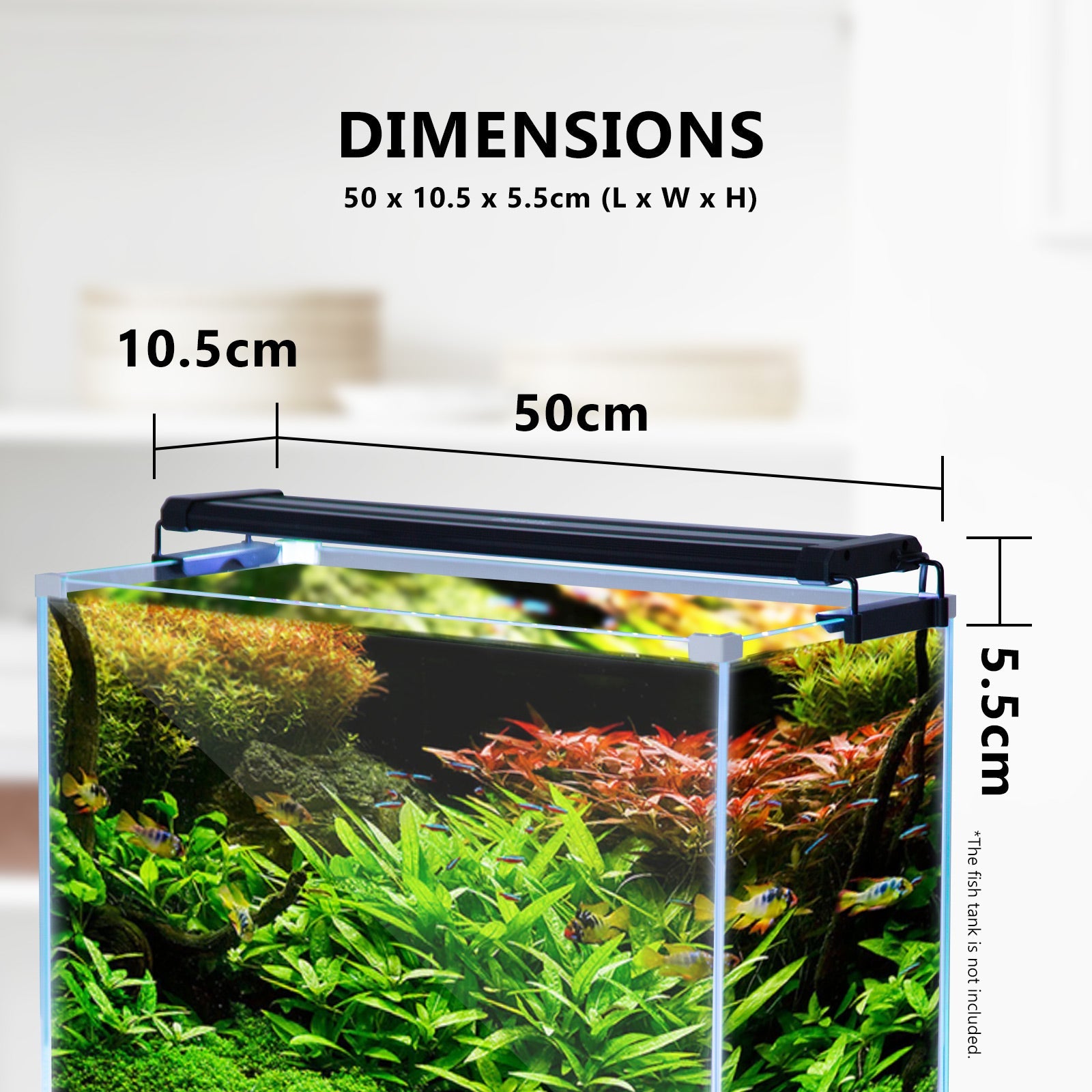 Dynamic Power 11W Aquarium Blue White LED Light for Tank 50-70cm - Pet And Farm
