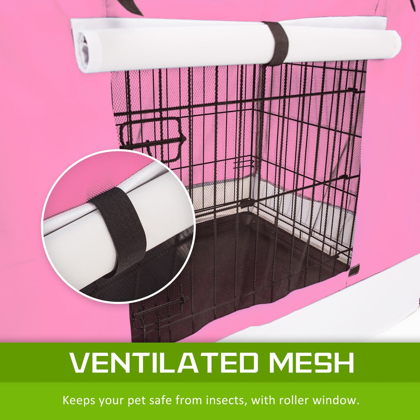 Paw Mate Pink Cage Cover Enclosure for Wire Dog Cage Crate 48in - Pet And Farm