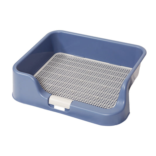 PS KOREA Blue Dog Pet Potty Tray Training Toilet Raised Walls T1 - Pet And Farm