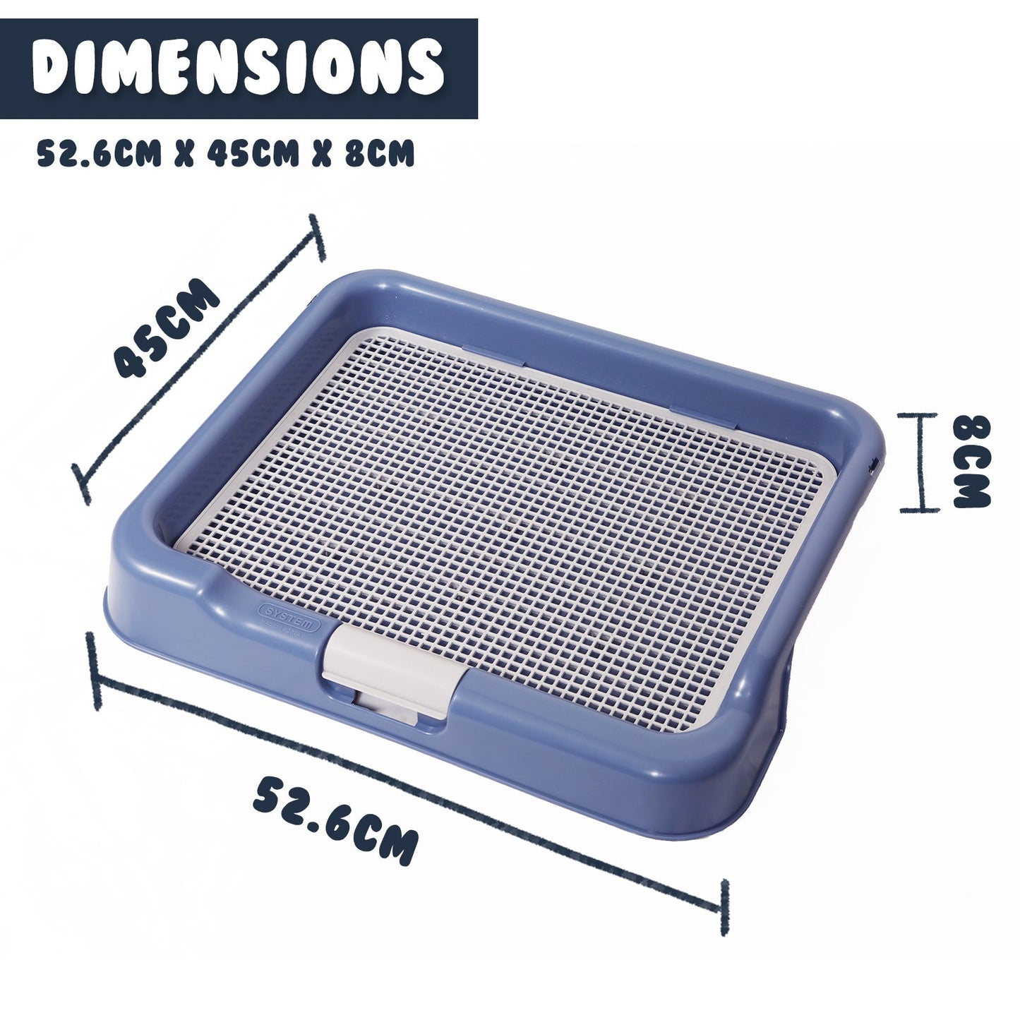 PS KOREA Blue Dog Pet Potty Tray Training Toilet Portable T3 - Pet And Farm
