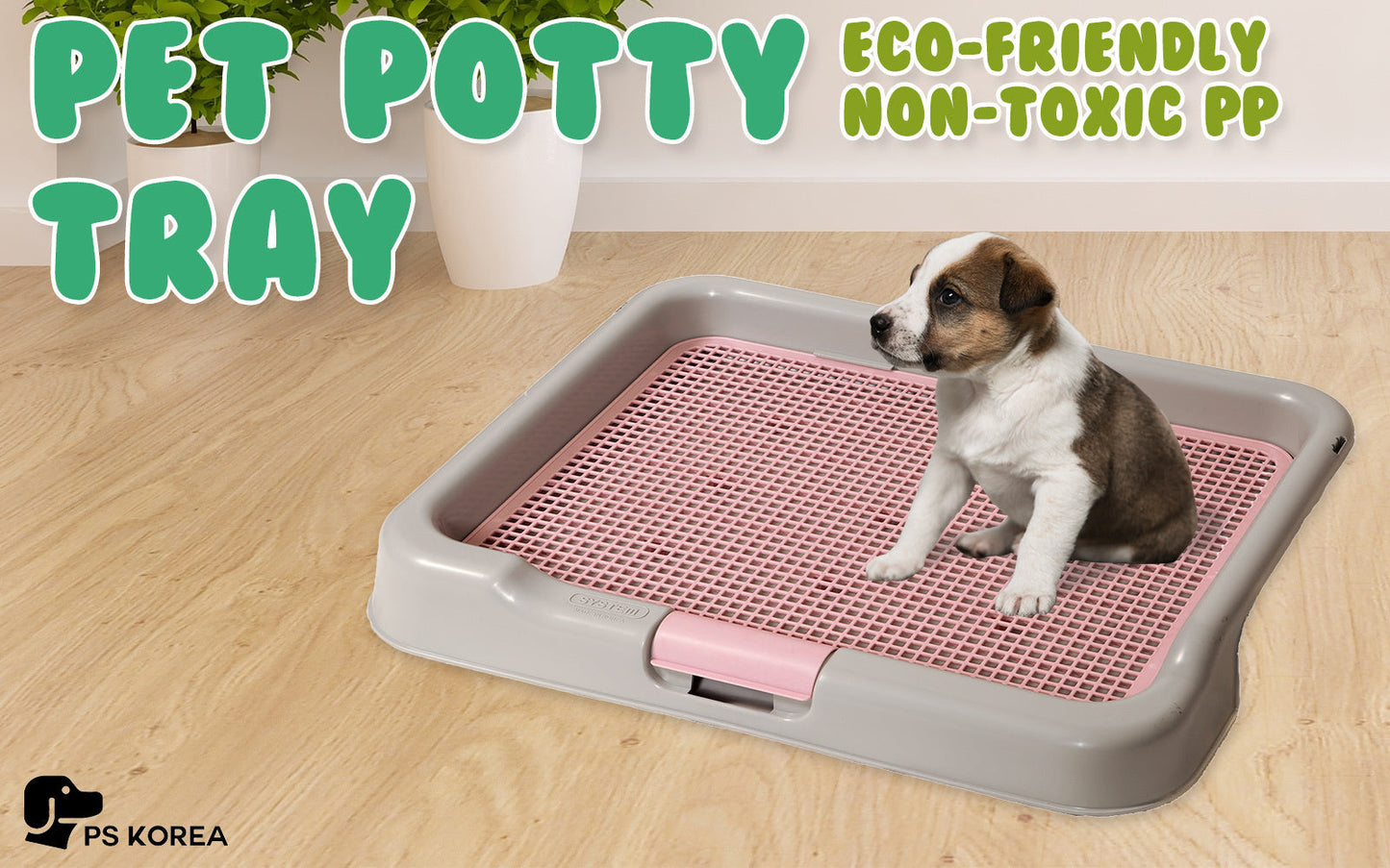 PS KOREA Grey Dog Pet Potty Tray Training Toilet Portable T3 - Pet And Farm