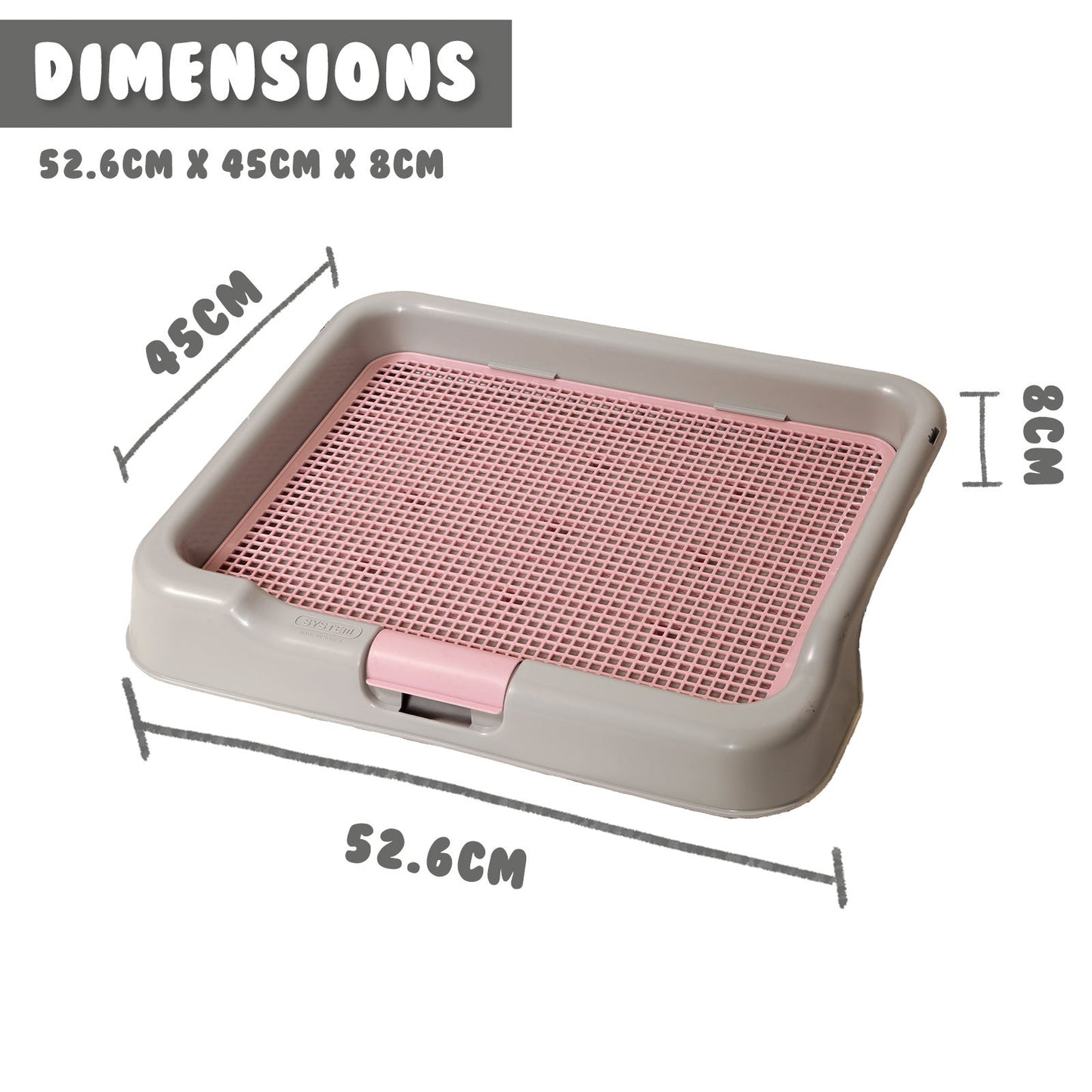 PS KOREA Grey Dog Pet Potty Tray Training Toilet Portable T3 - Pet And Farm