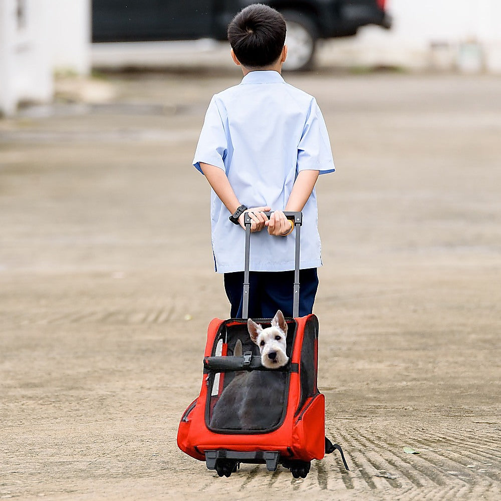 Dog Pet Safety Transport Carrier Backpack Trolley - Pet And Farm
