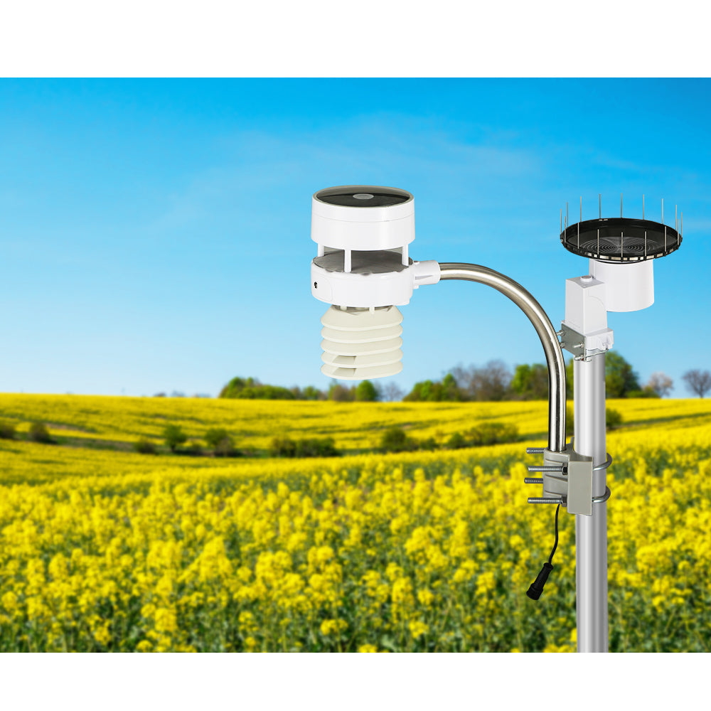 Devanti Weather Station Ultrasonic Anemometer Outdoor WiFi Rain Gauge Solar - Pet And Farm