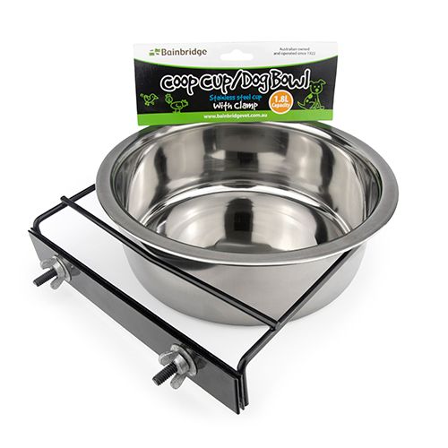 Coop Cups – Stainless Steel with Clamp - Pet And Farm