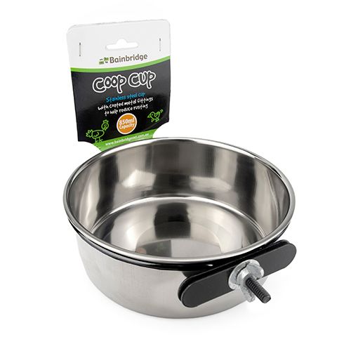 Coop Cups – Stainless Steel with Clamp - Pet And Farm