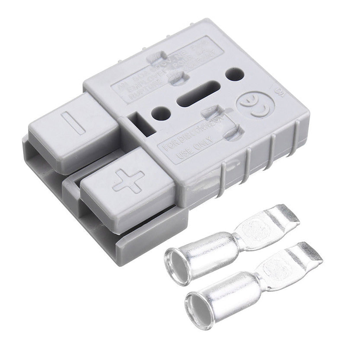 Pair Anderson Style Plug connector 50AMP Caravan Trailer Solar 6AWG GREY AU - Pet And Farm