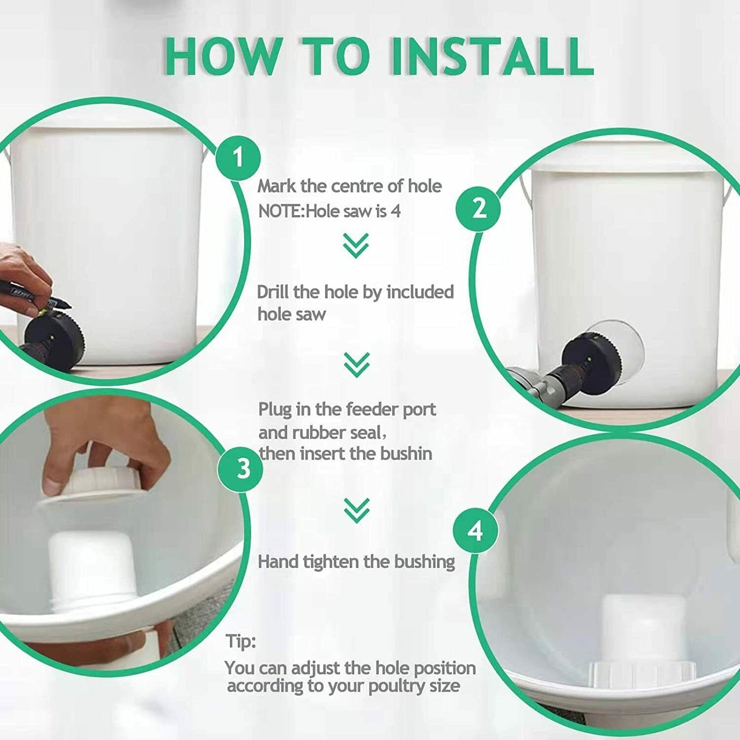 Cheecky Chooka DIY Poultry Feeder Port Back Screw Kit - Pet And Farm