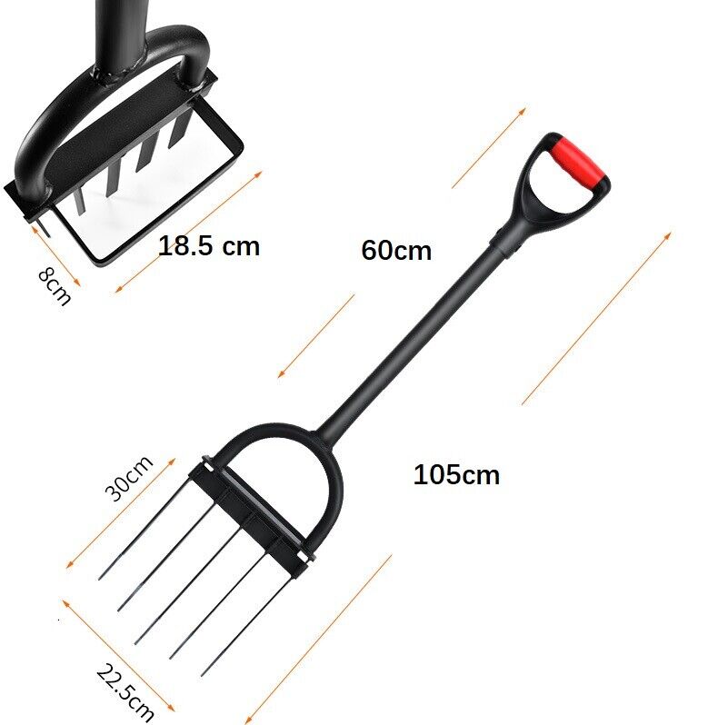 5 Heavy duty Manganese Steel Fork big garden fork Garden deep Digging Fork - Pet And Farm