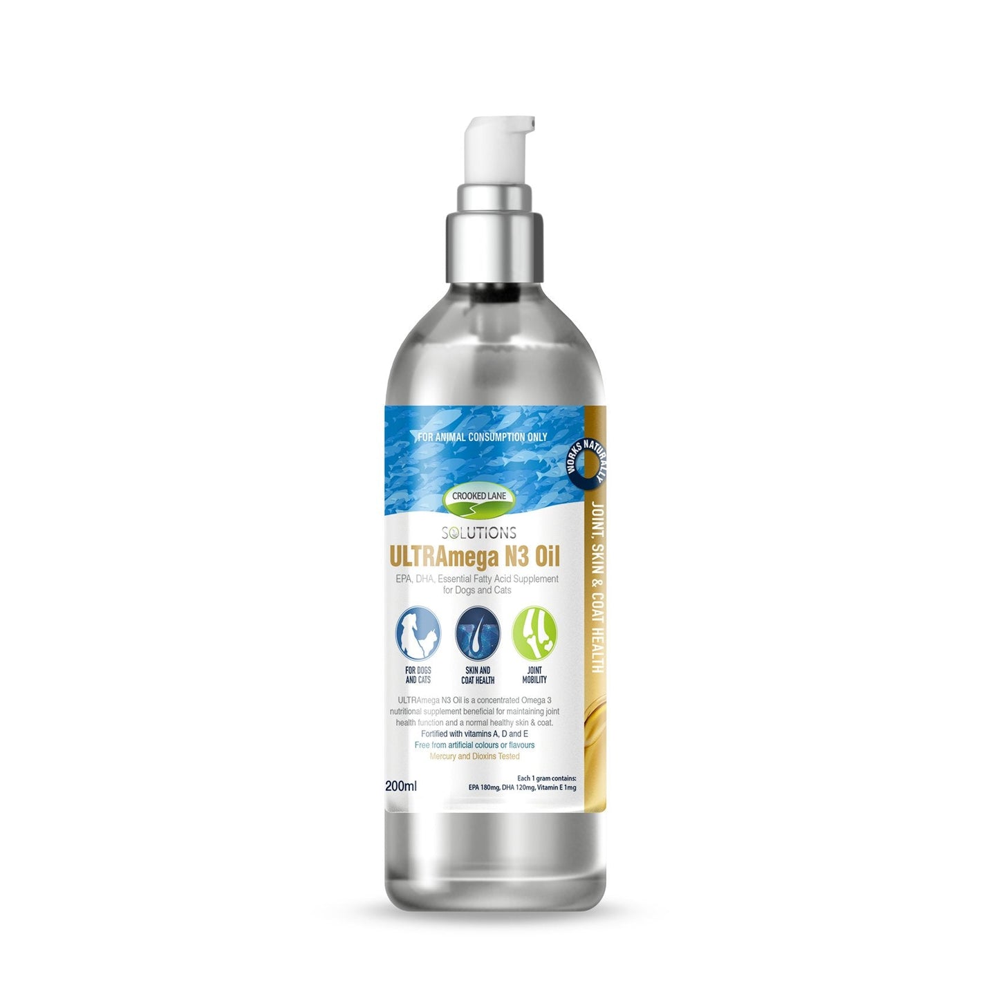 Crooked Lane ULTRAmega N3 Oil 200ml - Pet And Farm
