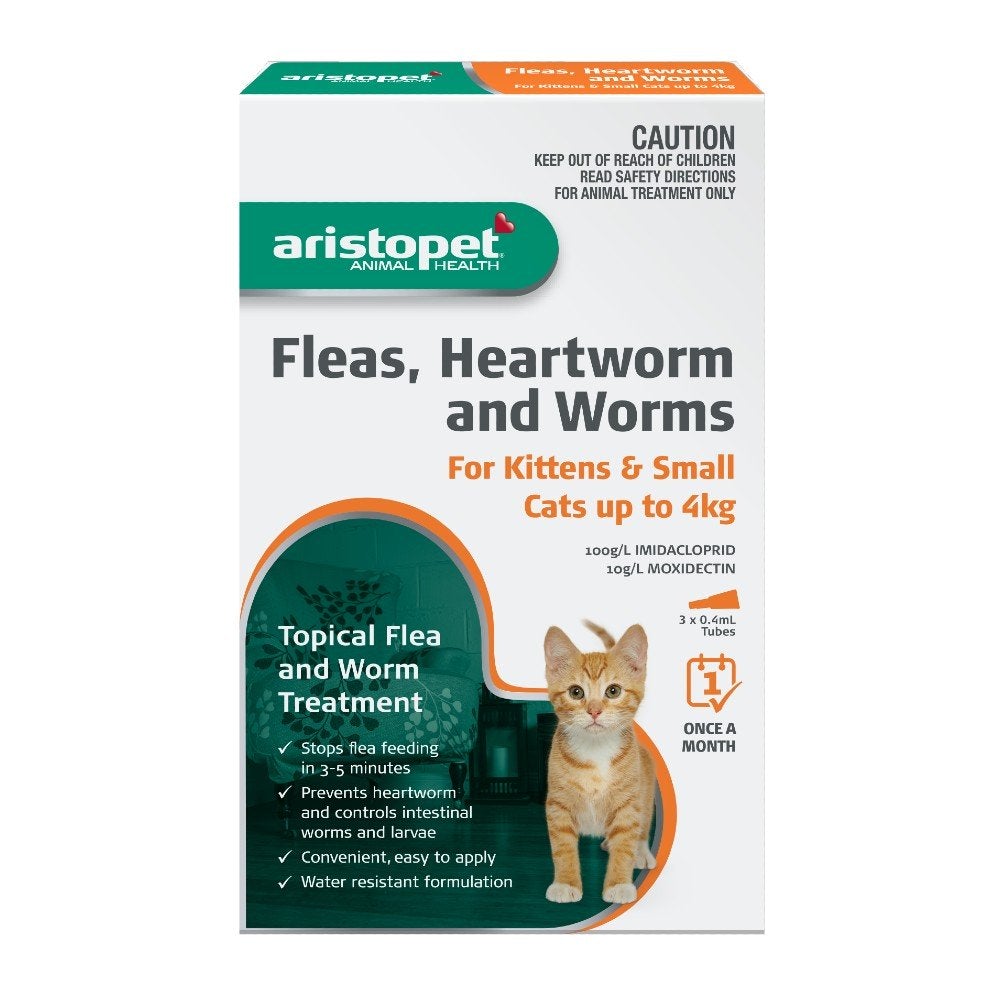 Aristopet Spot-on Treatment for Kittens and Small Cats up to 4kg 3's - Pet And Farm