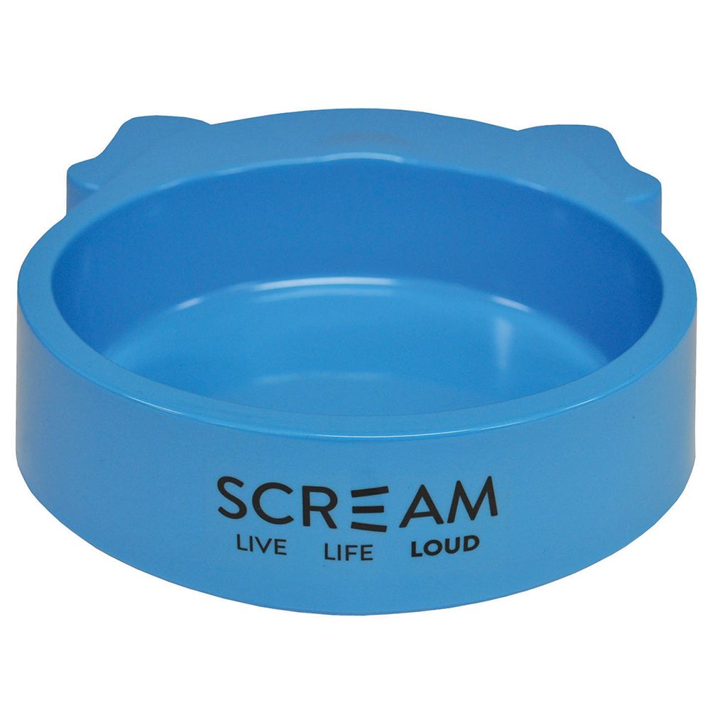 Scream Dog Face Bowl 350ml Loud Blue - Pet And Farm 