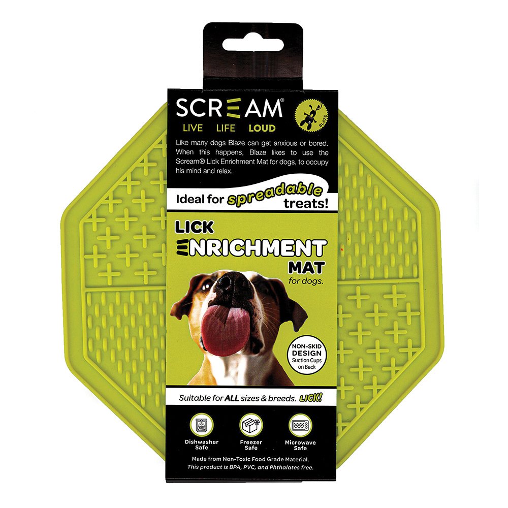 Scream LICK ENRICHMENT MAT SUCTION BASE - OCTAGON - Pet And Farm 