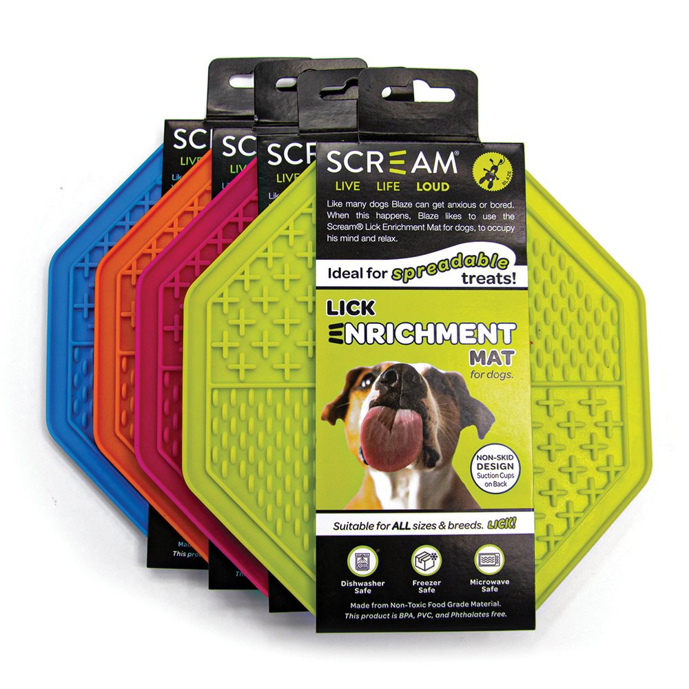 Scream LICK ENRICHMENT MAT SUCTION BASE - OCTAGON - Pet And Farm 