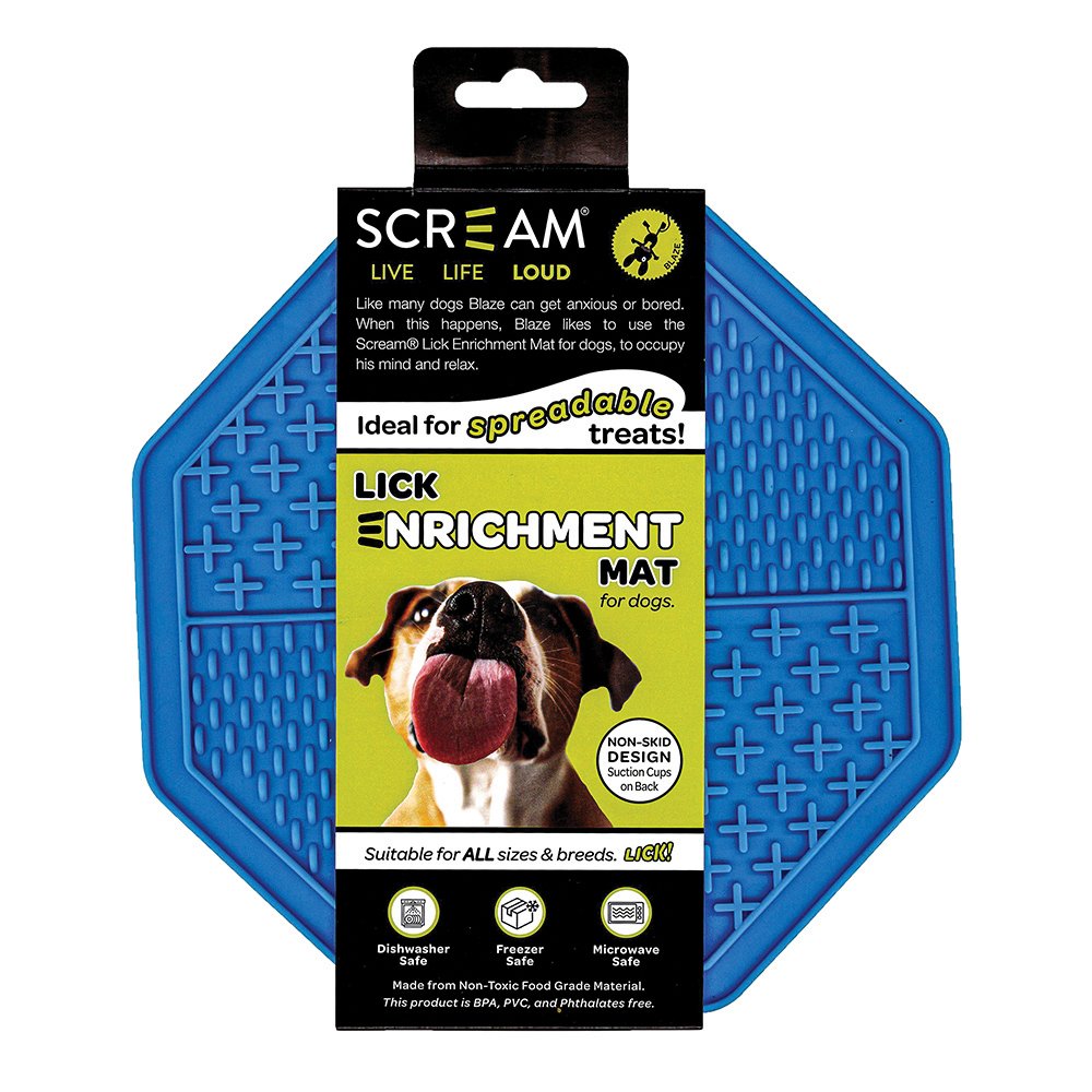 Scream LICK ENRICHMENT MAT SUCTION BASE - OCTAGON - Pet And Farm 