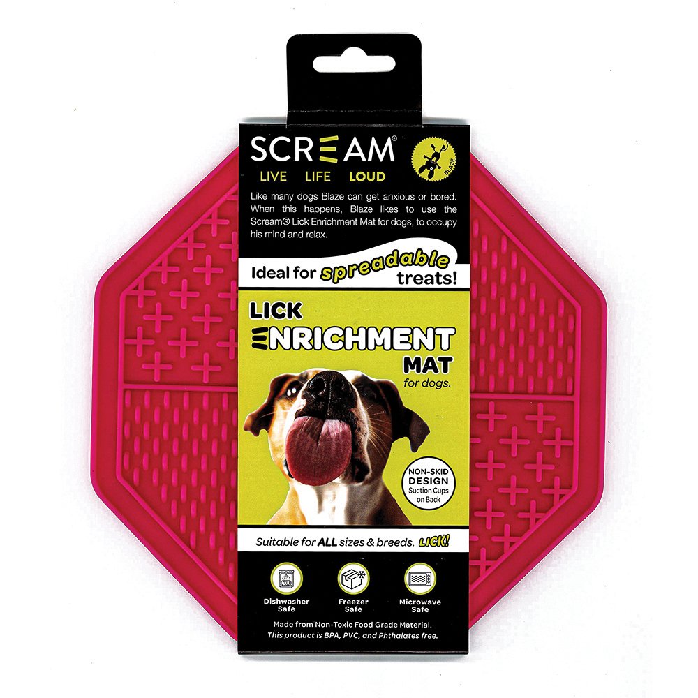 Scream LICK ENRICHMENT MAT SUCTION BASE - OCTAGON - Pet And Farm 