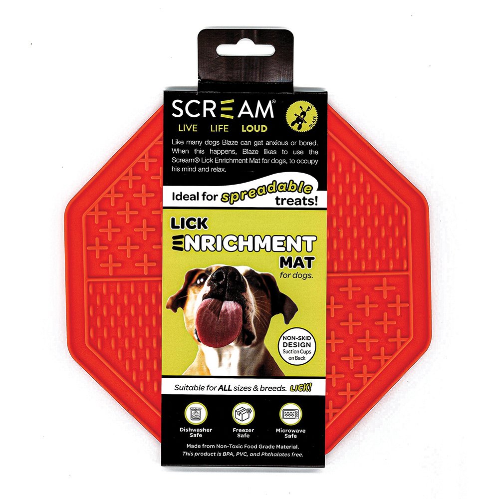 Scream LICK ENRICHMENT MAT SUCTION BASE - OCTAGON - Pet And Farm 