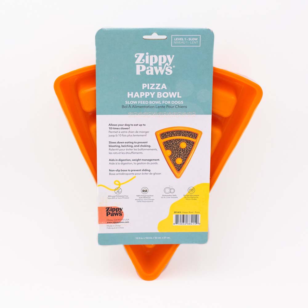 ZippyPaws Happy Bowl Slow Feeder Pizza - Pet And Farm 