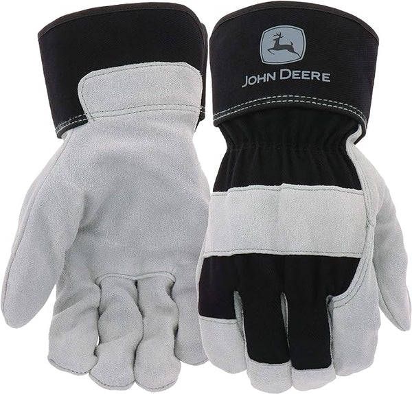 John Deere Large Split Cowhide Leather Palm Gloves