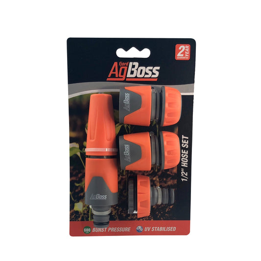 AgBoss Hose Connector w Spray Nozzle Set - Pet And Farm 