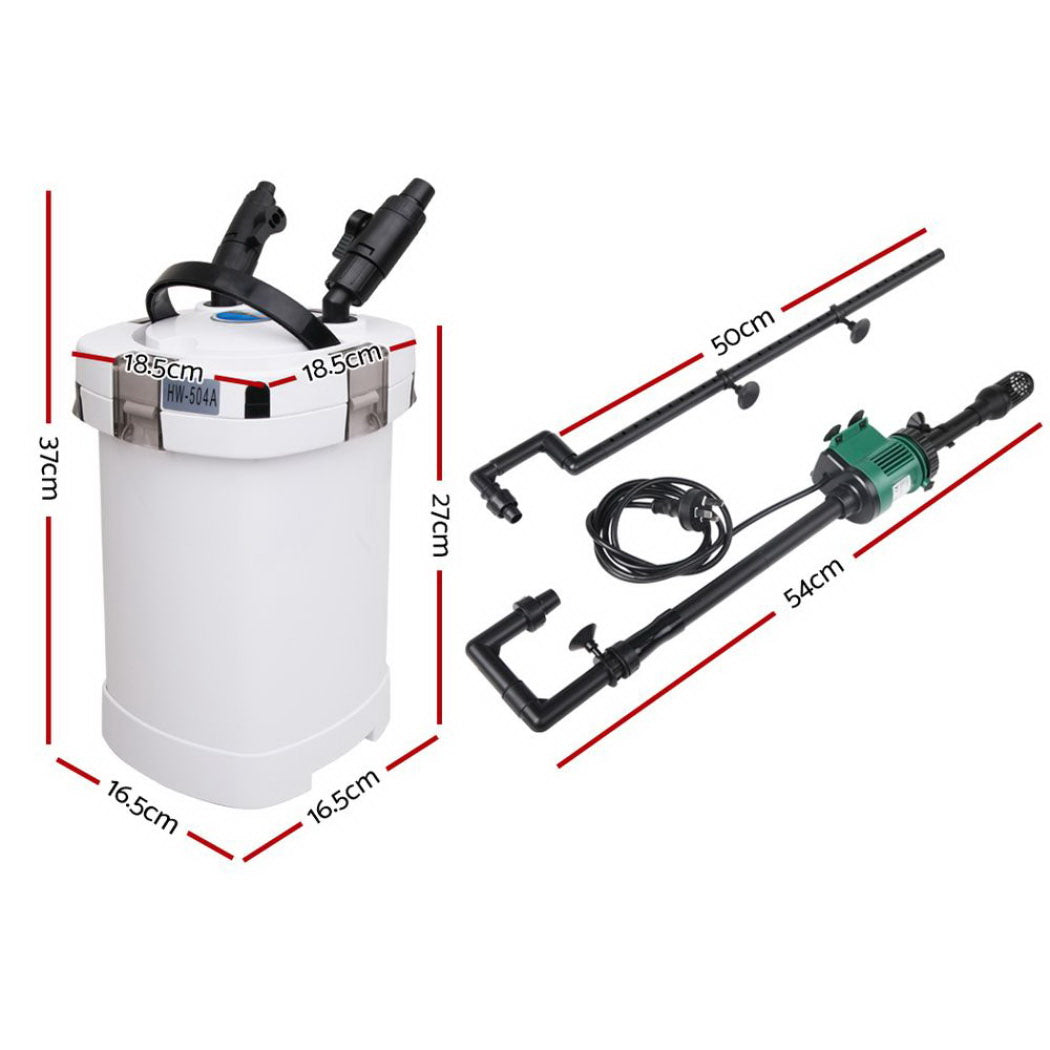 Giantz Aquarium Filter Fish Tank External Canister Water Pump 1250L/H - Pet And Farm 