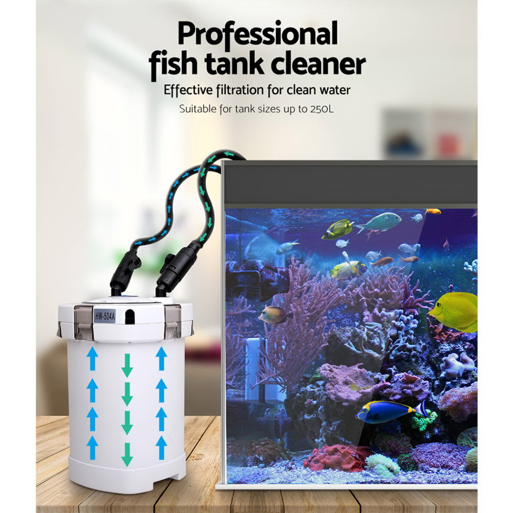 Giantz Aquarium Filter Fish Tank External Canister Water Pump 1250L/H - Pet And Farm 