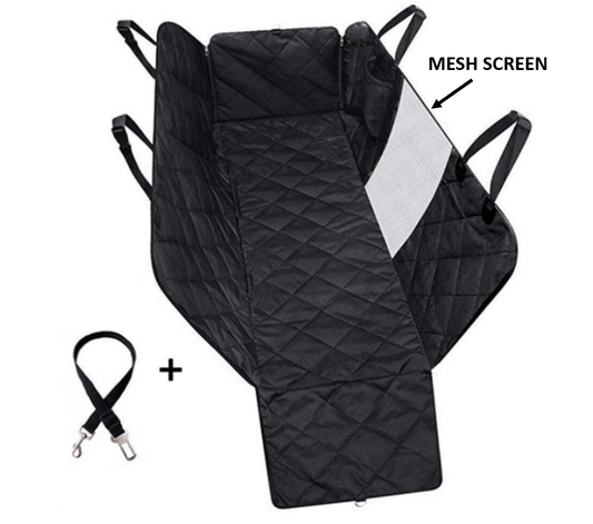 Hammock Style Foldable Portable Car Back Seat Cover For Dog - Pet And Farm