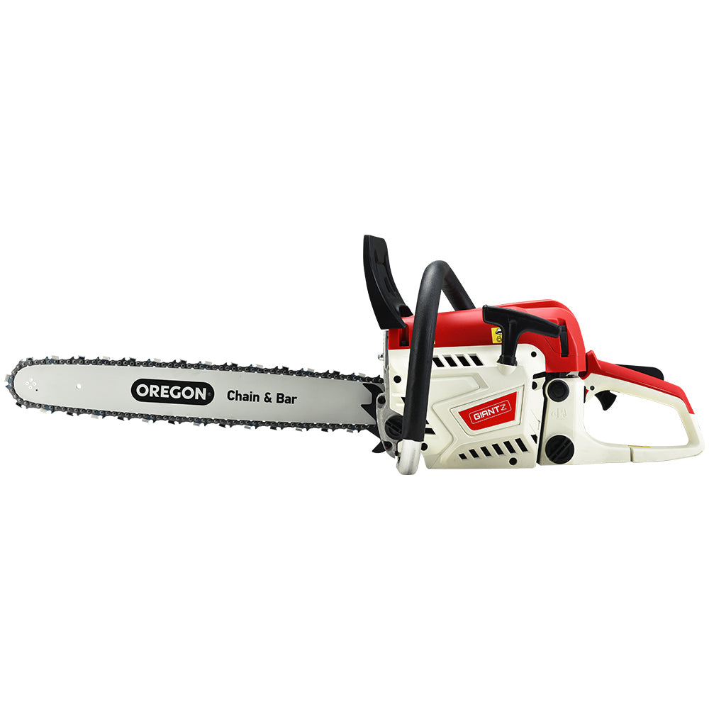 Giantz Petrol Chainsaw Commercial 52cc E-Start 20 Oregon Bar Pruning Chain Saw - Pet And Farm 