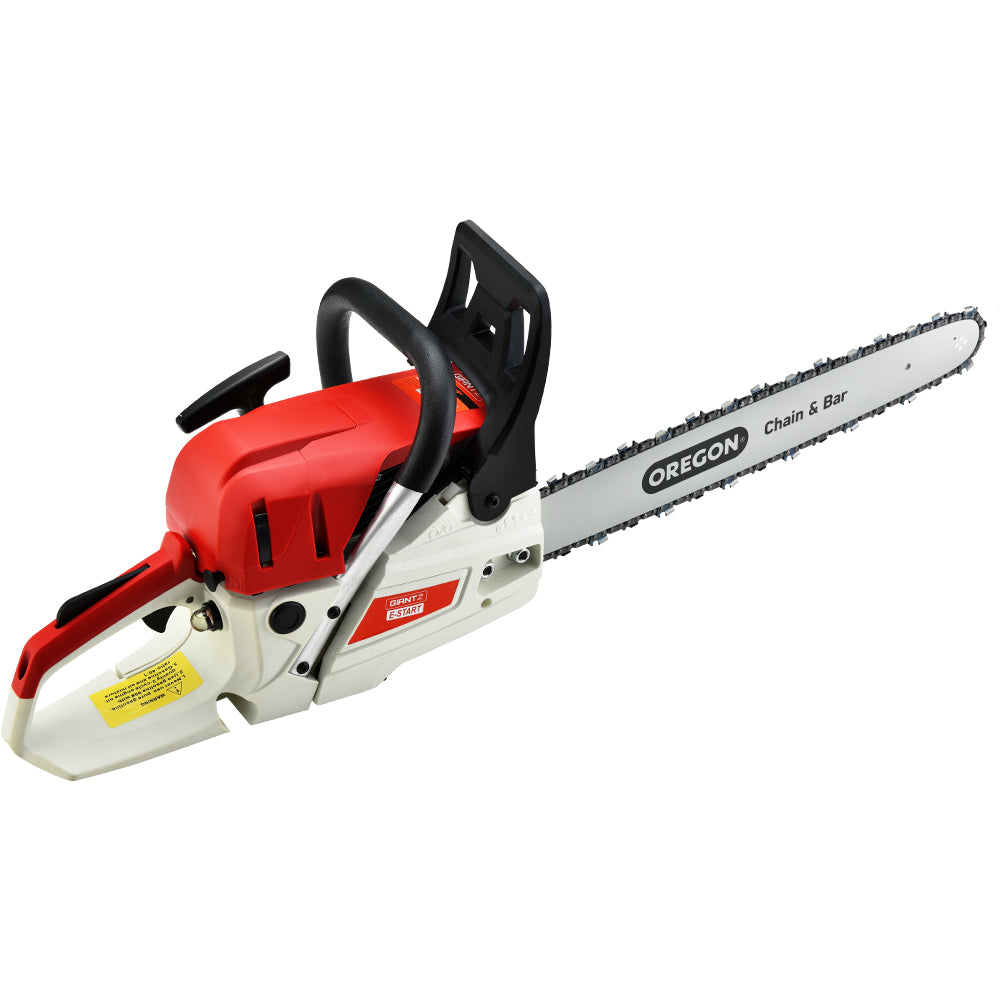 Giantz Petrol Chainsaw Commercial 52cc E-Start 20 Oregon Bar Pruning Chain Saw - Pet And Farm 