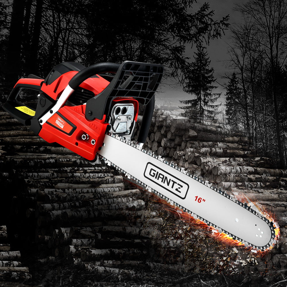 Giantz Petrol Chainsaw Chain Saw E-Start Commercial 45cc 16'' Top Handle Tree - Pet And Farm 