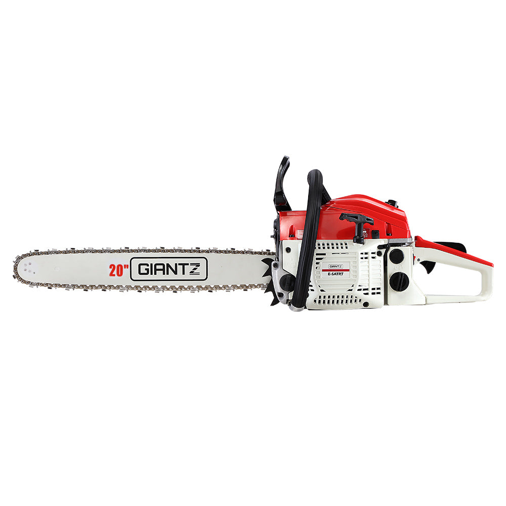 GIANTZ 52CC Petrol Commercial Chainsaw Chain Saw Bar E-Start Pruning - Pet And Farm 