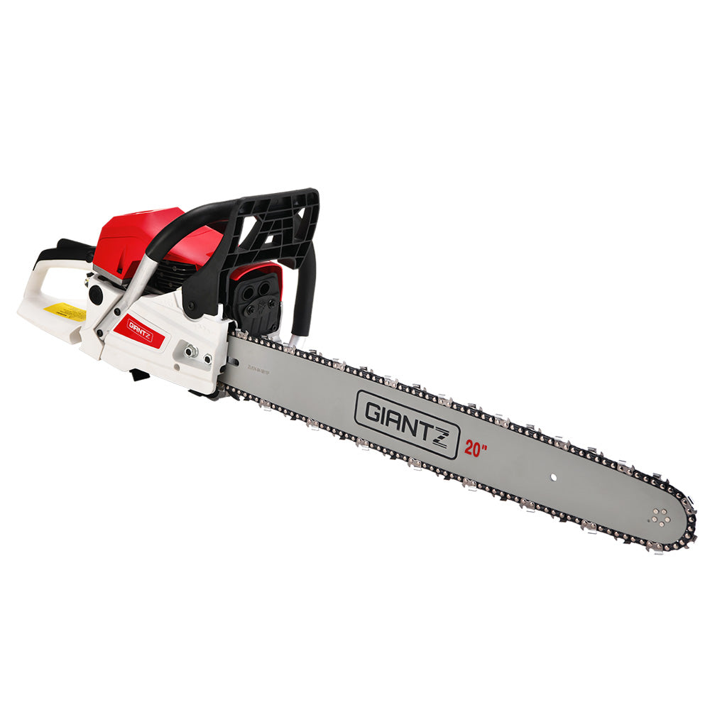 Giantz 62cc Petrol Commercial Chainsaw 20" Bar E-Start Tree Chain Saw Pruning - Pet And Farm 