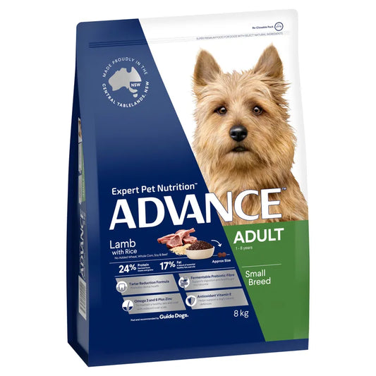 Advance Toy/Small Breed Turkey with Rice Adult Dog Dry Food 8kg - Pet And Farm