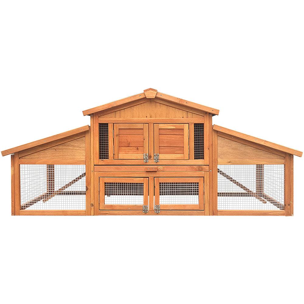 Gardeon 2 Storey Wooden Hutch - Pet And Farm 