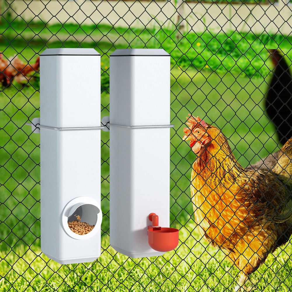 Giantz Chicken Feeder 4L Water Dispenser Automatic Waterer - Pet And Farm 