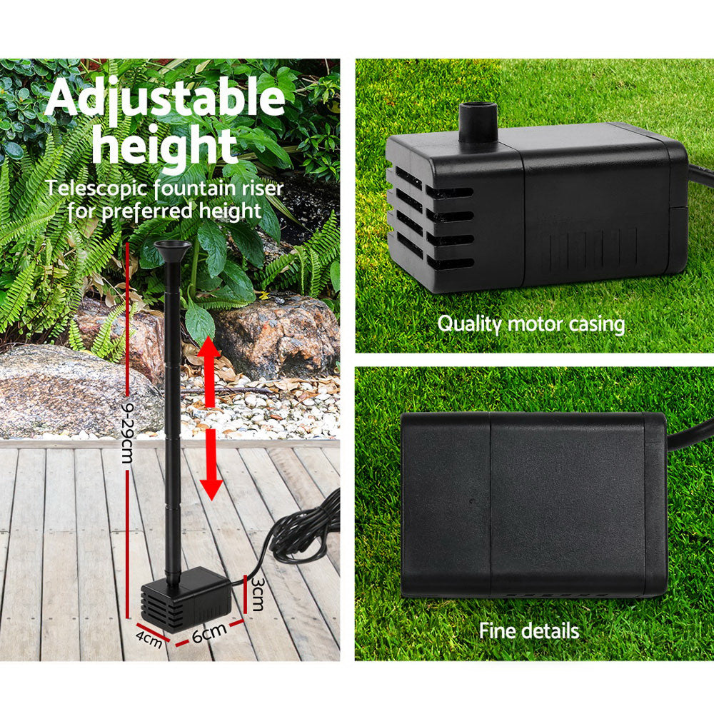 Gardeon 8W Solar Powered Water Pond Pump Outdoor Submersible Fountains - Pet And Farm 