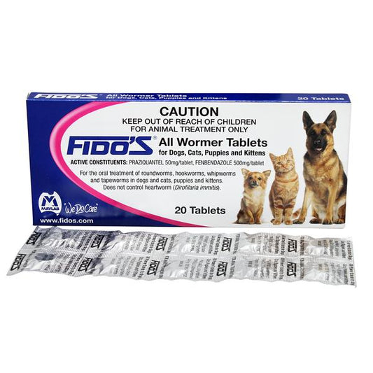 Fido’s All Wormer Tablets for Dogs and Cats - Pet And Farm