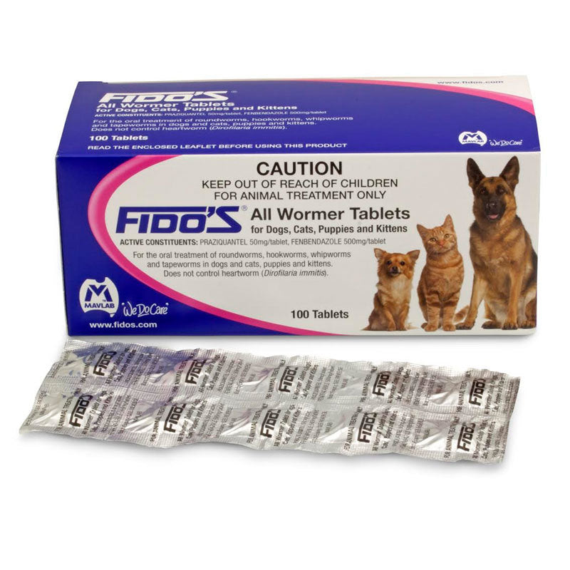 Fido’s All Wormer Tablets for Dogs and Cats - Pet And Farm 