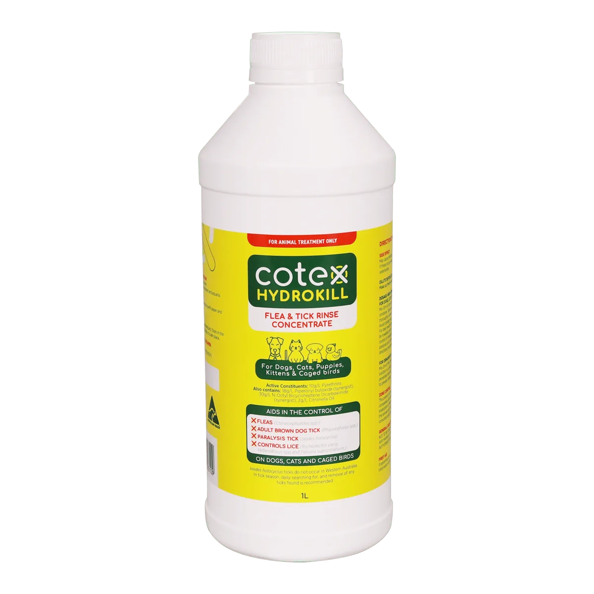 Cotex Hydrokill Dogs Cats Puppies & Kittens Flea & Tick Rinse Concentrate - Pet And Farm 