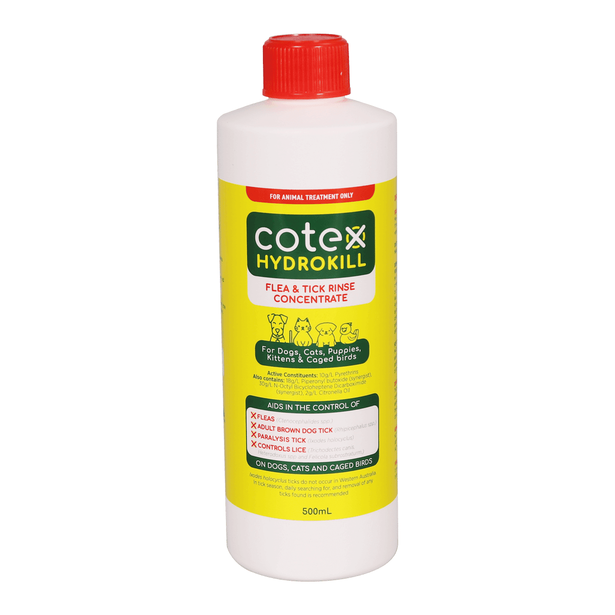 Cotex Hydrokill Dogs Cats Puppies & Kittens Flea & Tick Rinse Concentrate - Pet And Farm 