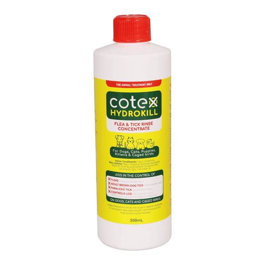 Cotex Hydrokill Dogs Cats Puppies & Kittens Flea & Tick Rinse Concentrate - Pet And Farm 