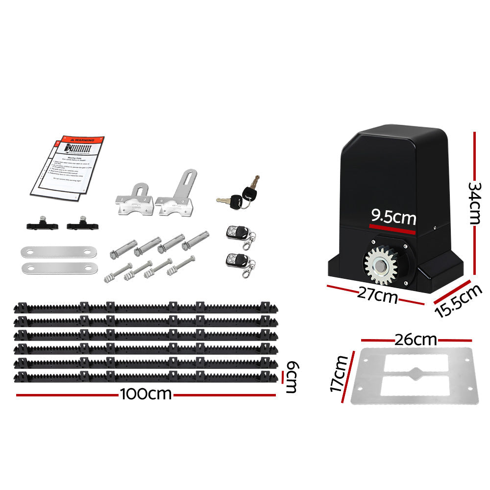 Auto Electric Sliding Gate Opener 1000KG 6M Rails - Pet And Farm 