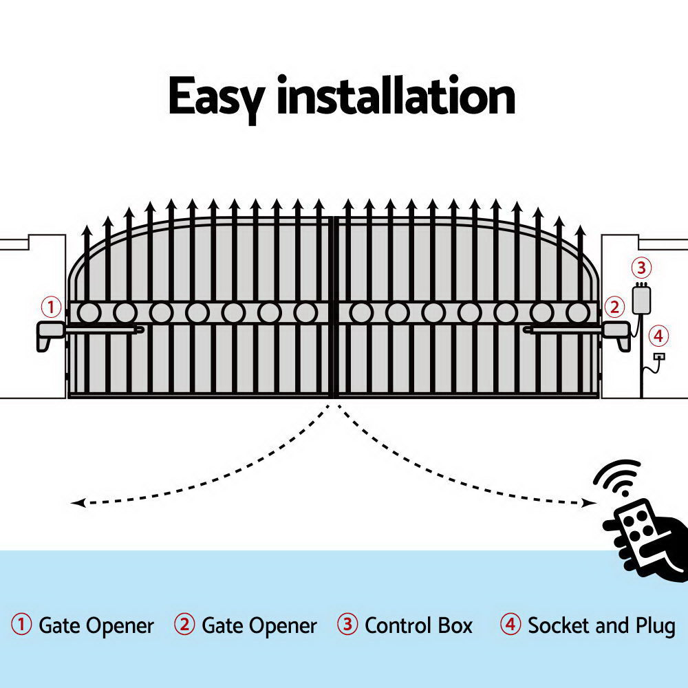 LockMaster Automatic Electrical Swing Gate Opener Kit 1000KG - Pet And Farm 