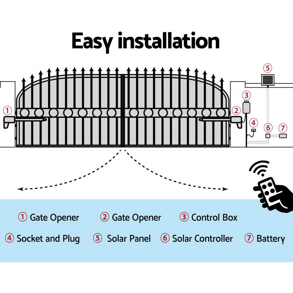 LockMaster Automatic Electrical Swing Gate Opener 1000KG - Pet And Farm 