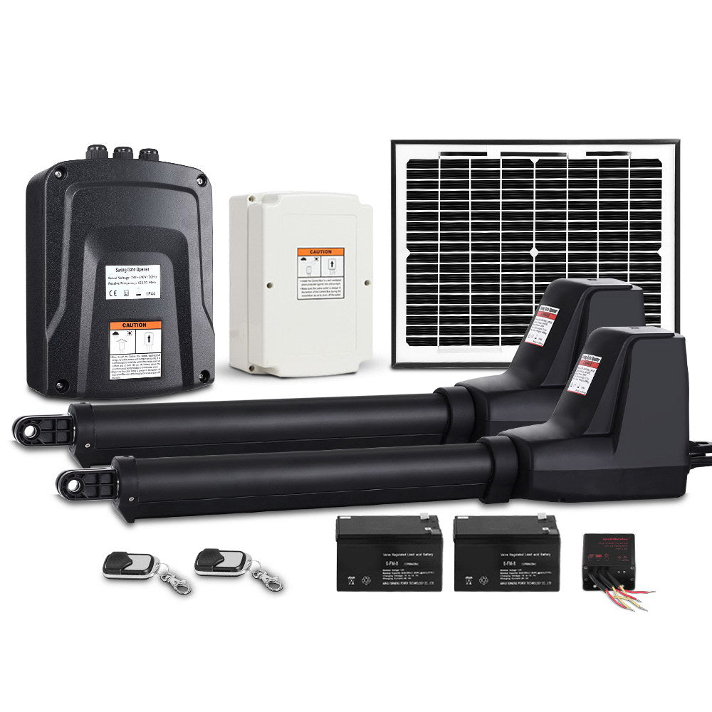 LockMaster Swing Gate Opener Auto 10W Solar Power Electric Remote Control 800KG - Pet And Farm 