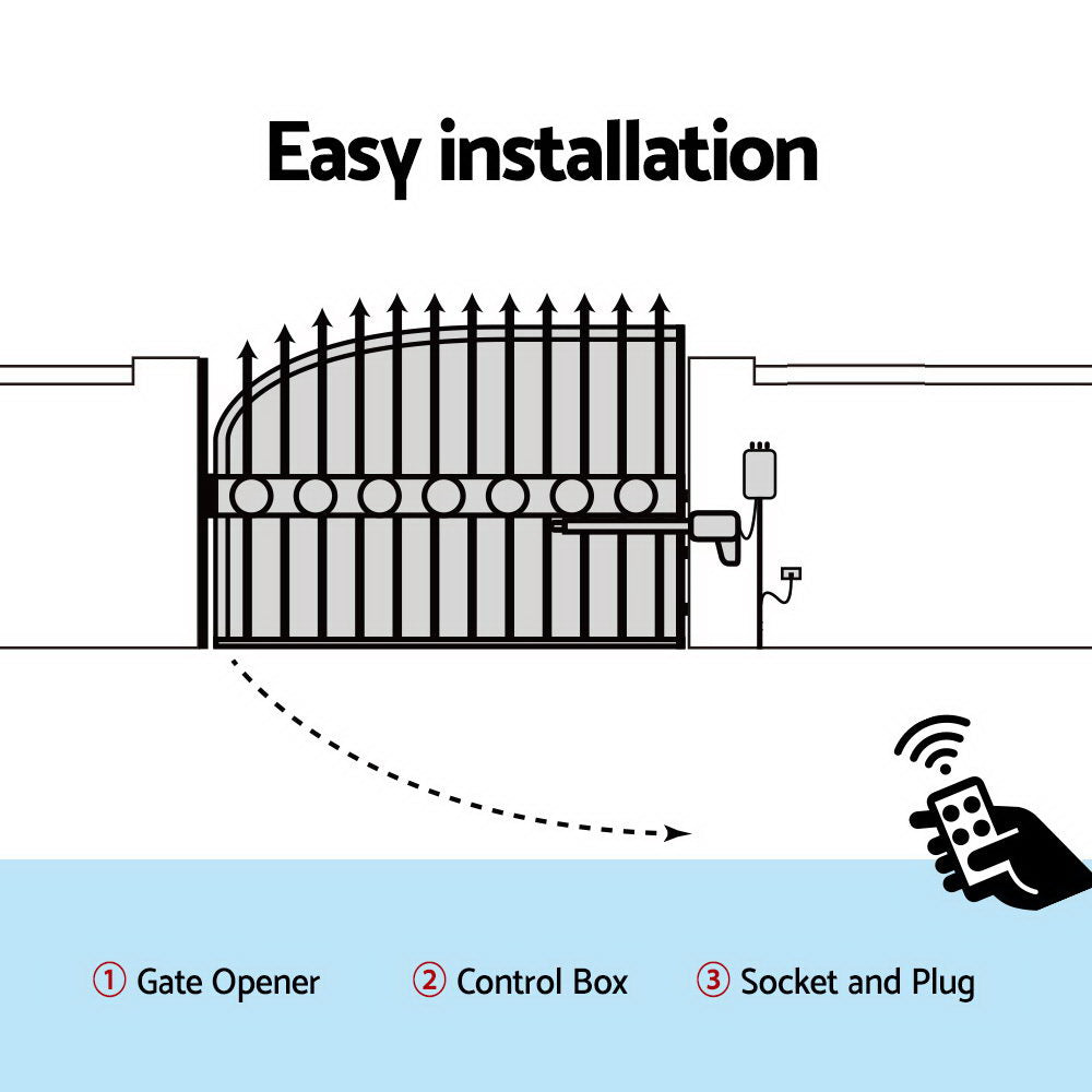 LockMaster Automatic Electrical Swing Gate Opener Kit 600KG - Pet And Farm 