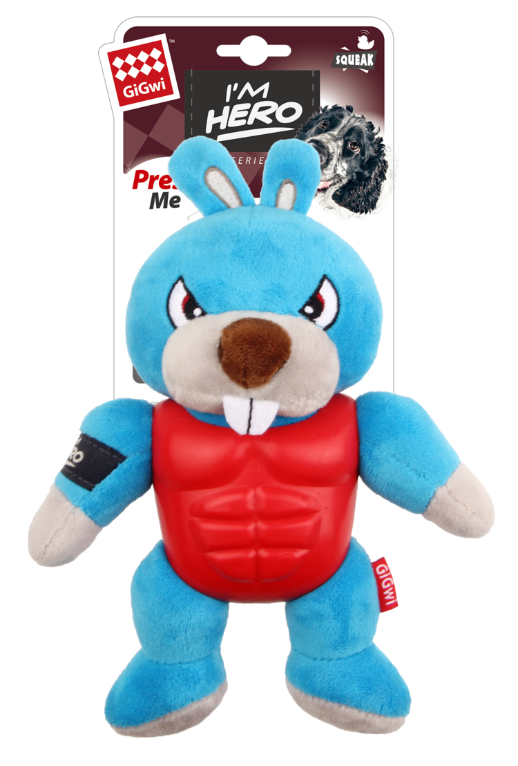 Gigwi I’m Hero Armour Rabbit Plush Squeak - Pet And Farm 