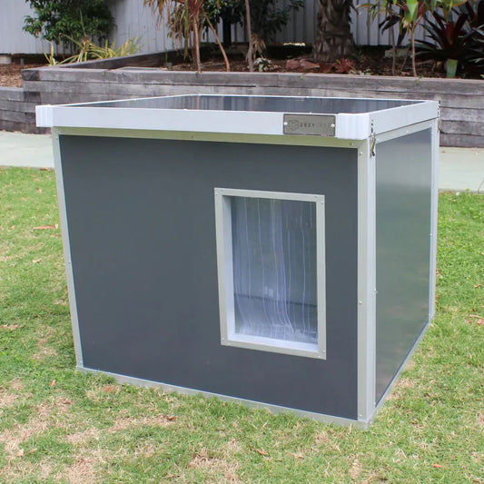 CozyCube Coldroom Panel Insulated Dog House/Kennel GREY - Pet And Farm