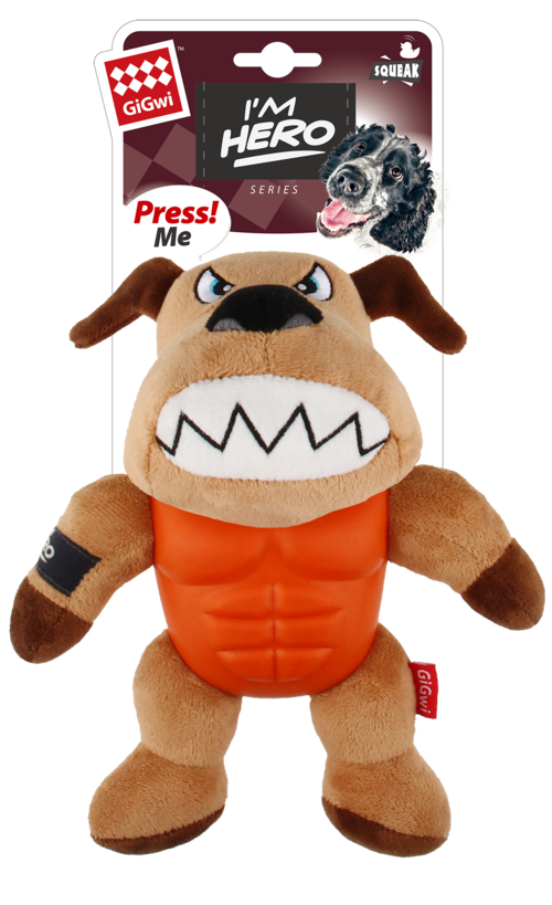 Gigwi I’m Hero Armour Dog Plush Squeak - Pet And Farm 